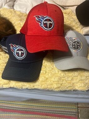 3 New Era L/xl Tennessee Titans Logo Caps